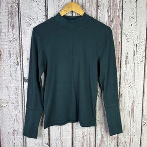 Free People Intimately The Rickie Mock Neck Top Long Sleeve XL* *Measure!* Green